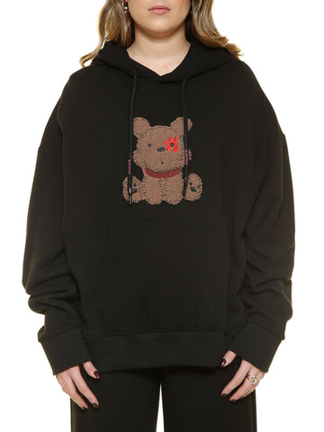 Cropped teddy bear sweatshirt