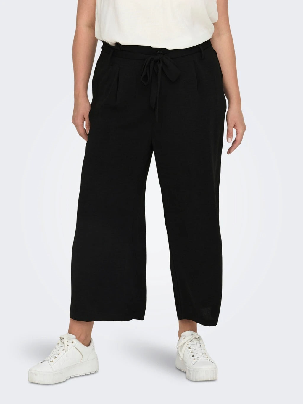 Cropped curvy palazzo trousers