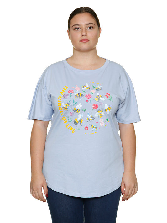Circle life flowers t-shirt